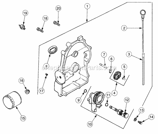 Oil Pan And Lubrication Diagram and Parts List for 2206 13A-298M100 Cub Cadet Lawn Tractor